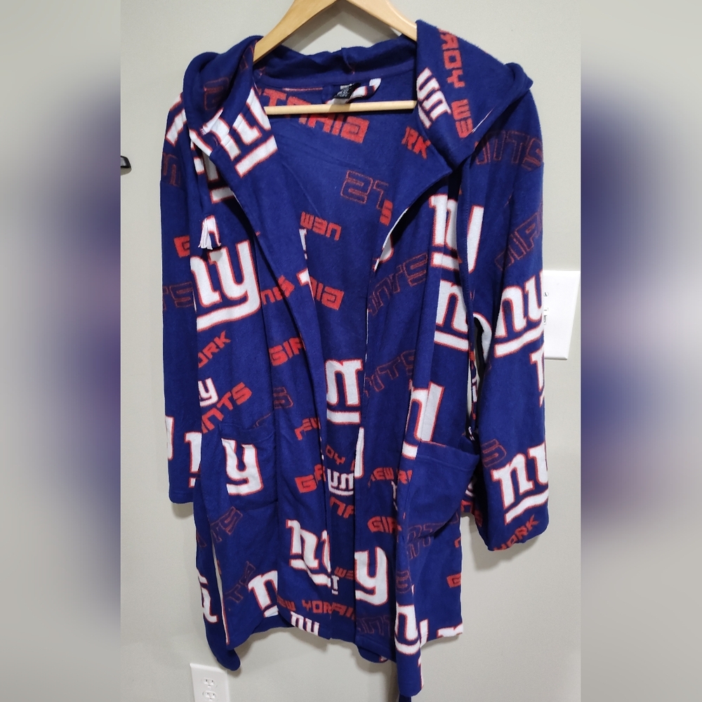 New York Giants Concepts Sport Women's Keystone Hoodie Robe - Royal - Picture 4 of 6